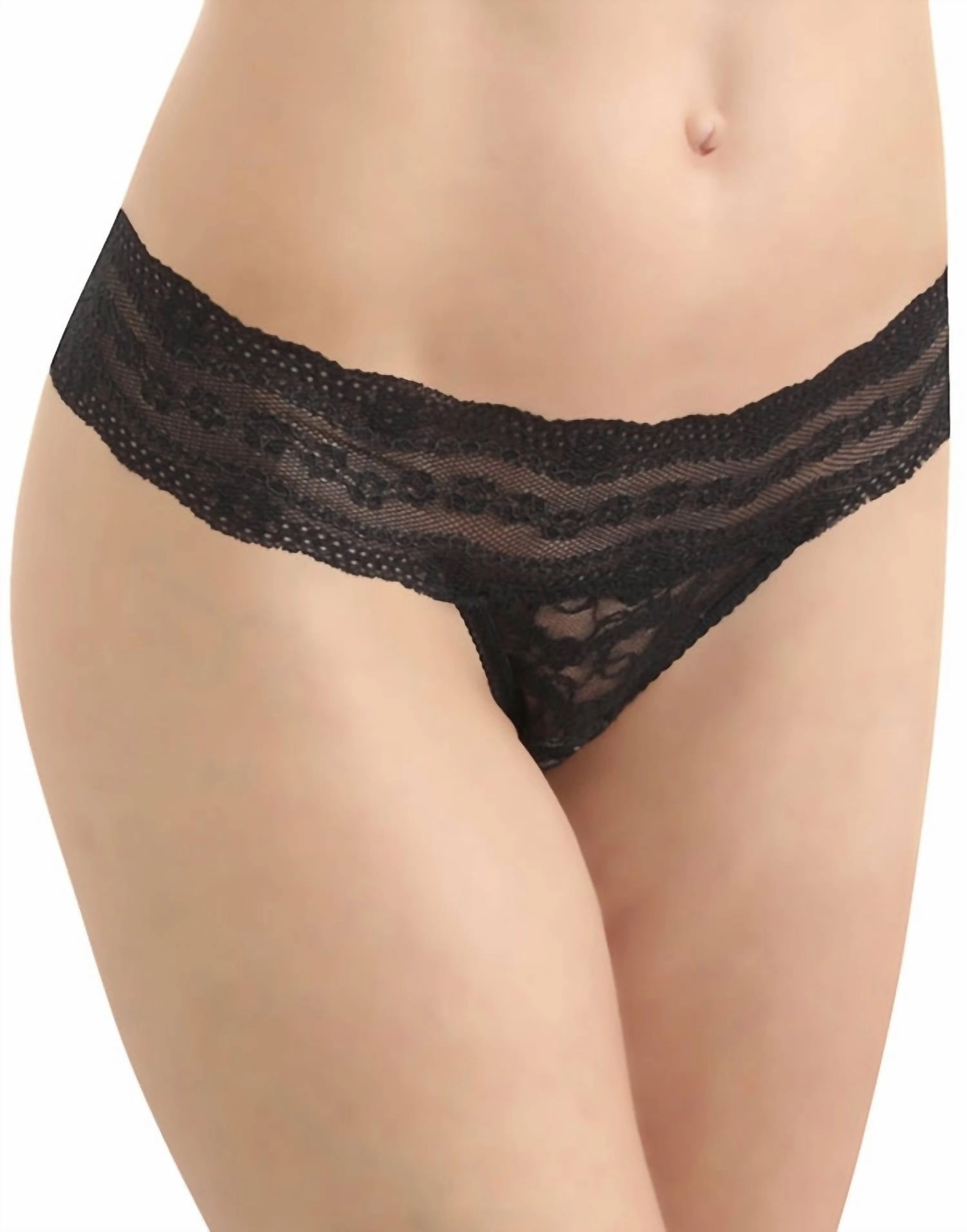 Lace Kiss Thong Panty In Night