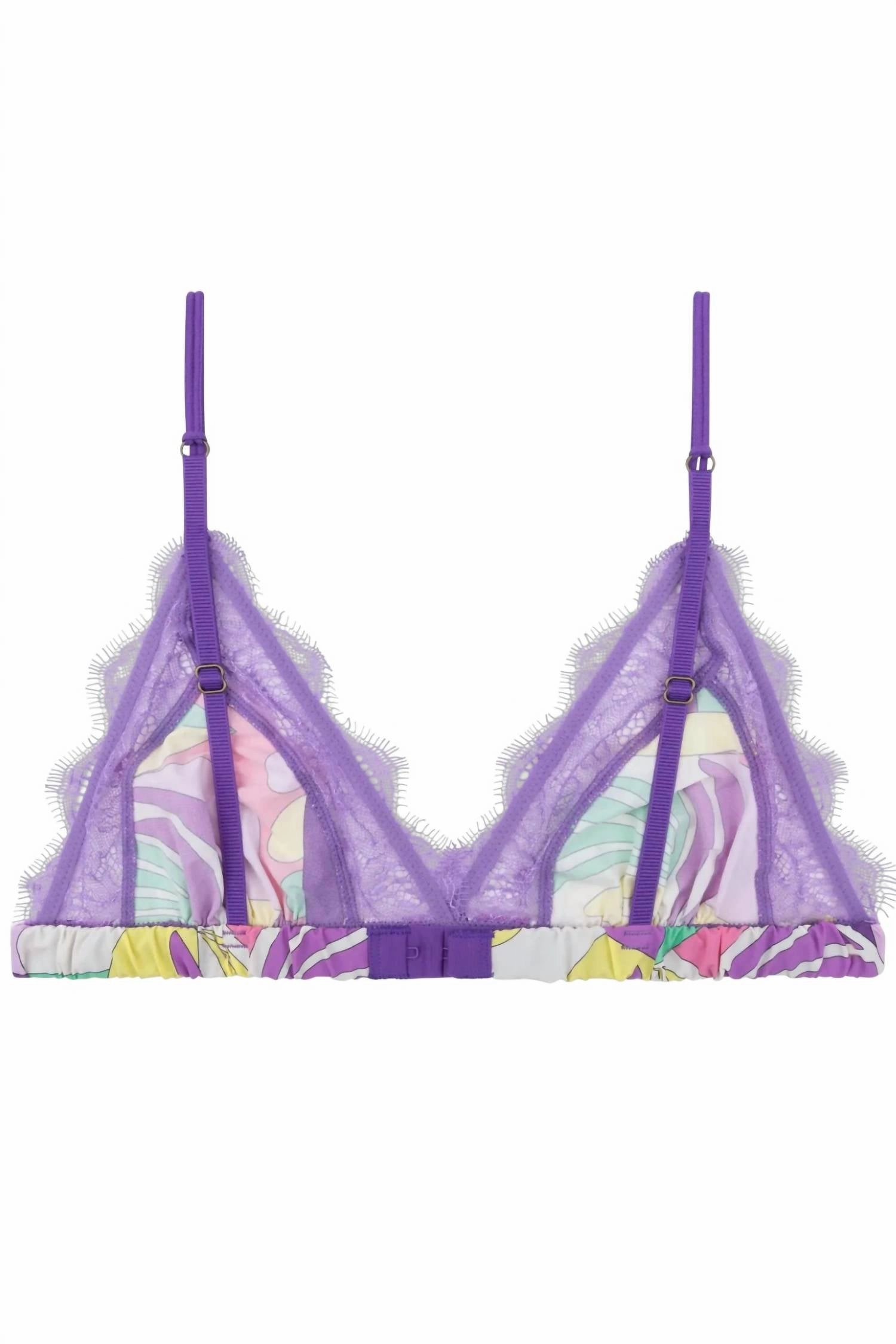 Lace Lila Print Bralette In Multi Print Lila