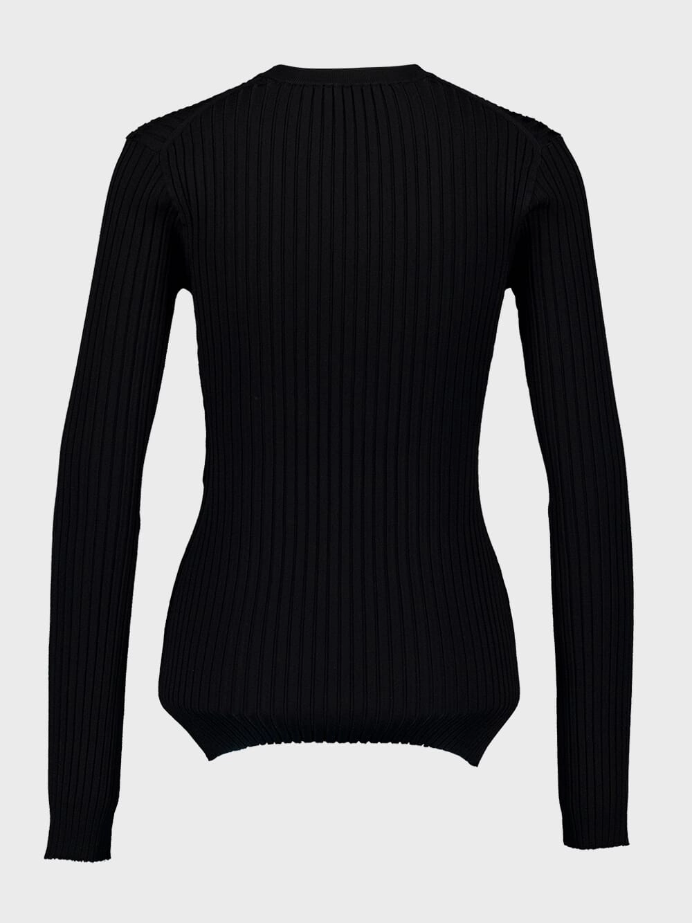 Lace-Up Black Knit Jumper