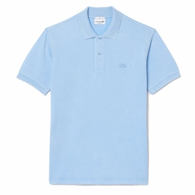 Lacoste Classic Fit L.12.12 Wash Effect Polo Shirt Pale Blue mens t-shirts outlet