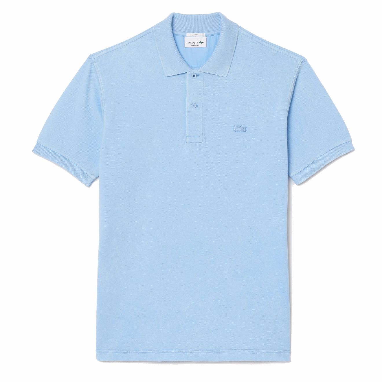 Lacoste Classic Fit L.12.12 Wash Effect Polo Shirt Pale Blue mens t-shirts outlet