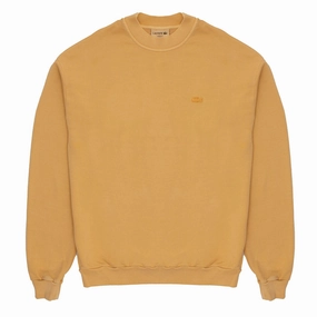 Lacoste Eco Dye Sweatshirt Golden Haze mens long sleeves cheap