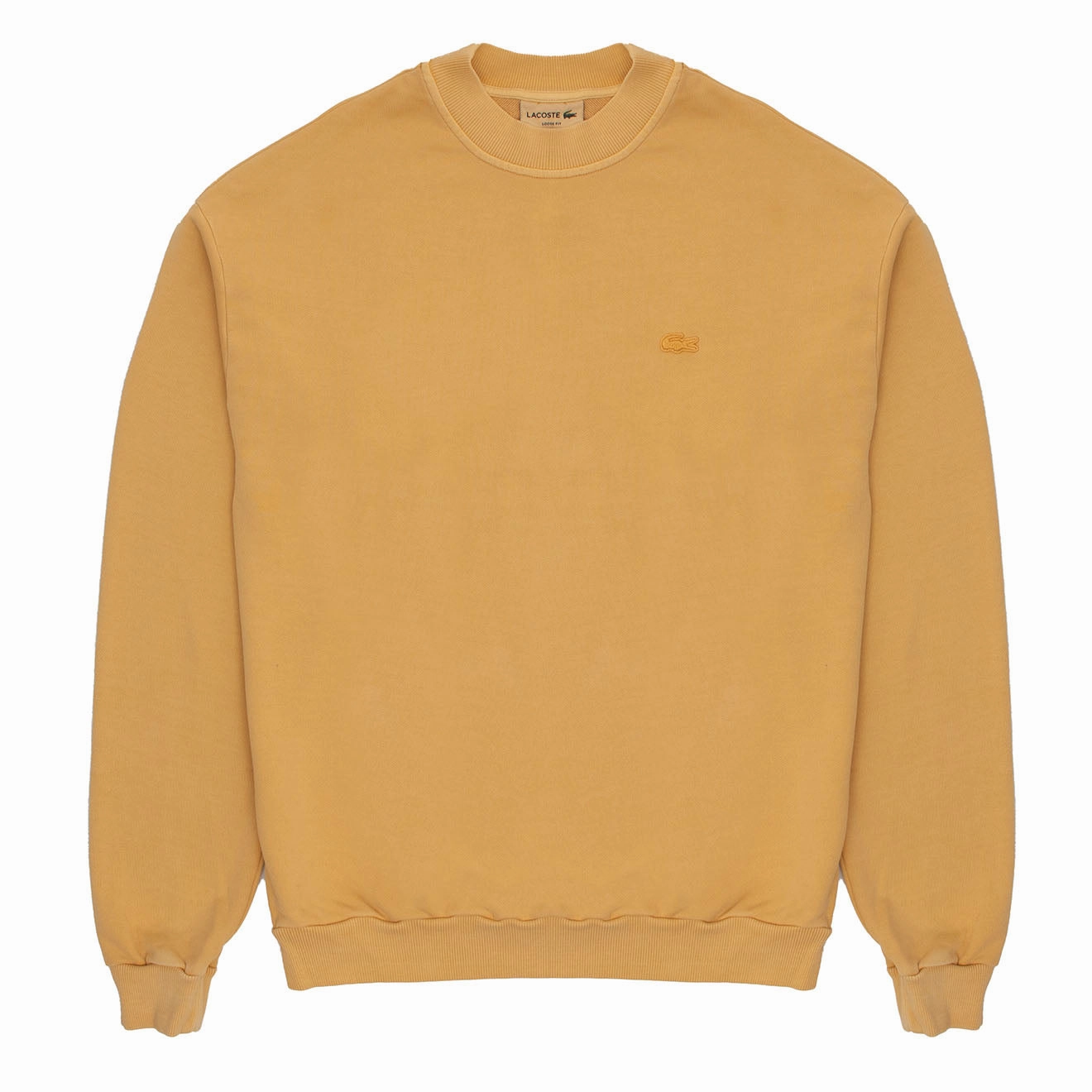 Lacoste Eco Dye Sweatshirt Golden Haze mens long sleeves cheap