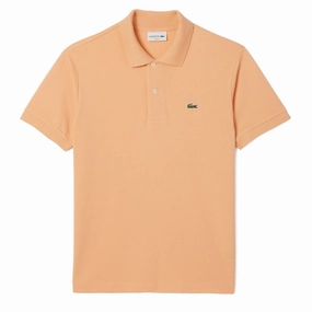 Lacoste Original L.12.12 Petit Piqu Cotton Polo Shirt Light Orange mens t-shirts outlet