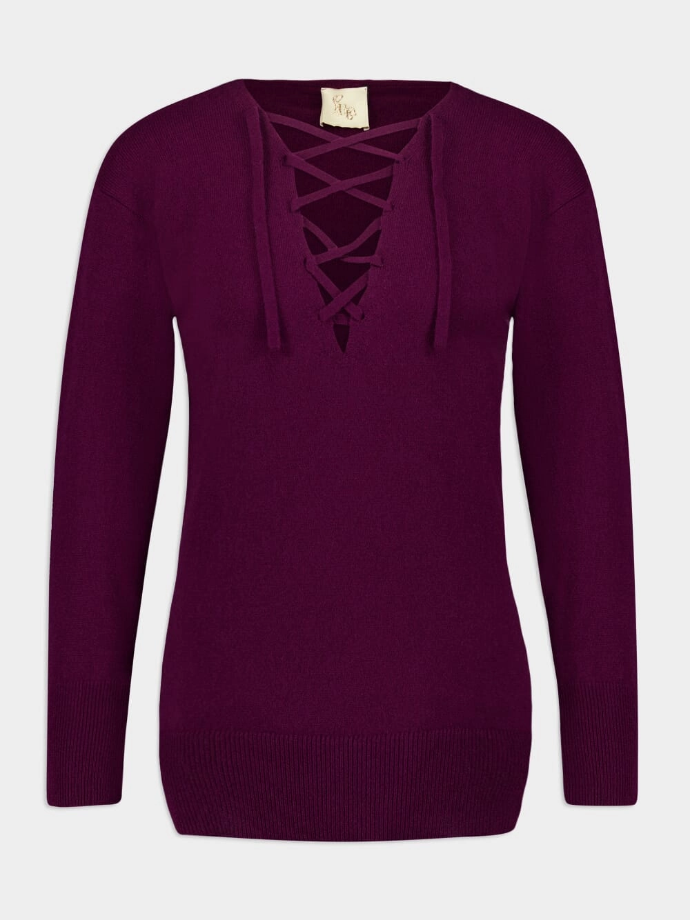 Lactarius Italian Plum Cashmere Jumper Knitwear Womens - women's knitwear cheap