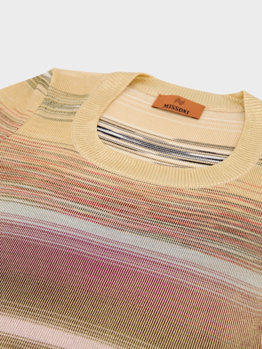 Lam-Effect Square Neckline Jumper