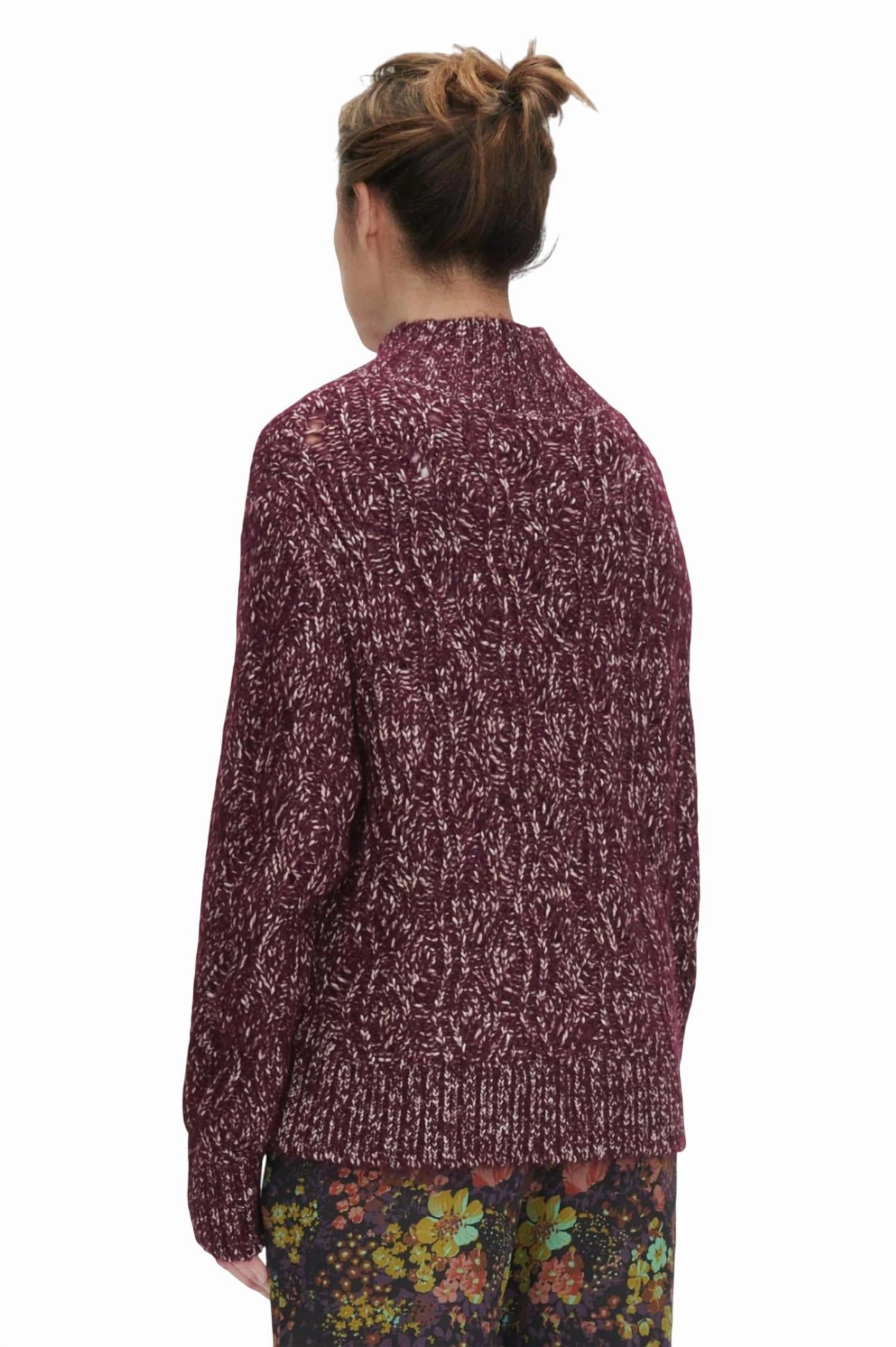 Lamott Sweater Top In Merlot