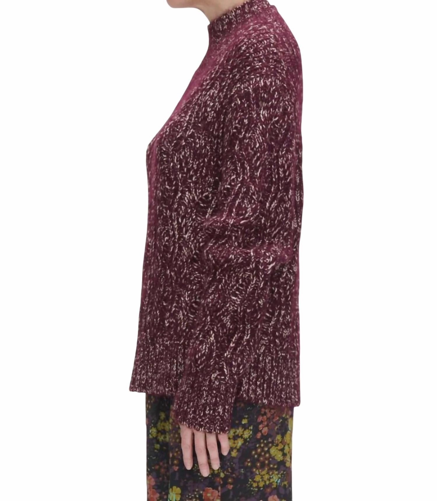 Lamott Sweater Top In Merlot