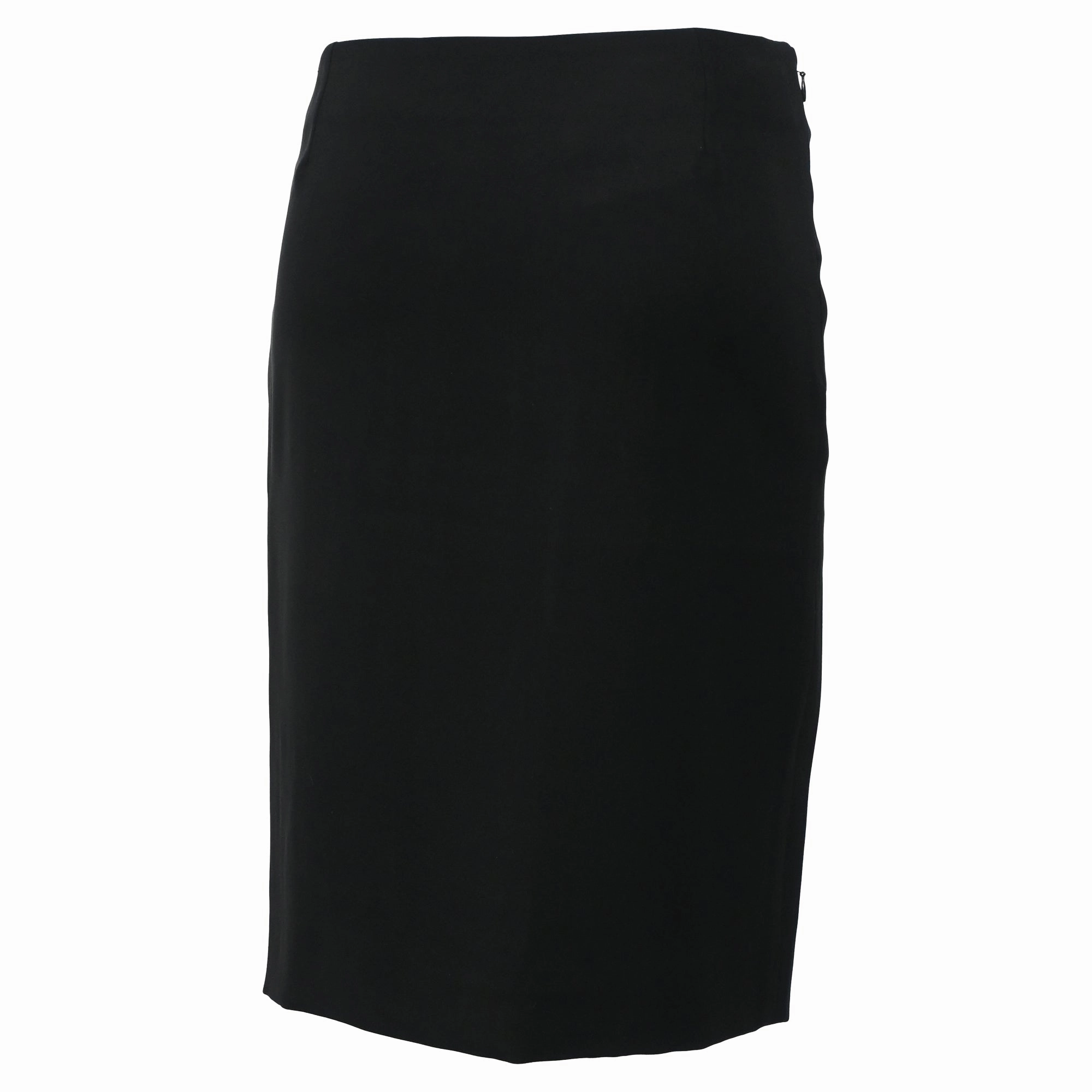 Lanvin Mini Pencil Skirt with Piping in Black Viscose