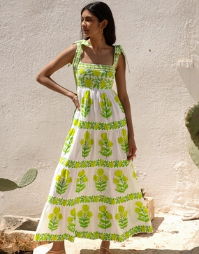 Lara Dress - Lime Botanics Swim Womens - bikinis clearance