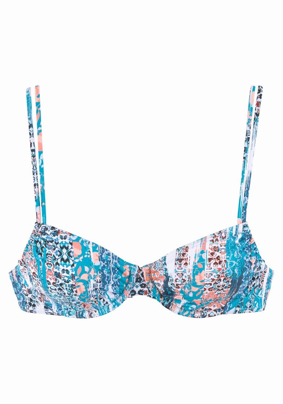 LASCANA Women's Printed Underwire Bikini Top
