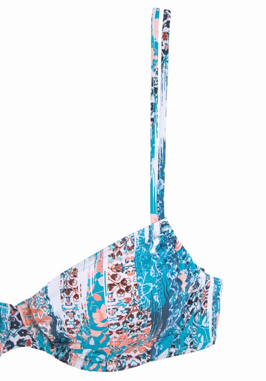 LASCANA Women's Printed Underwire Bikini Top