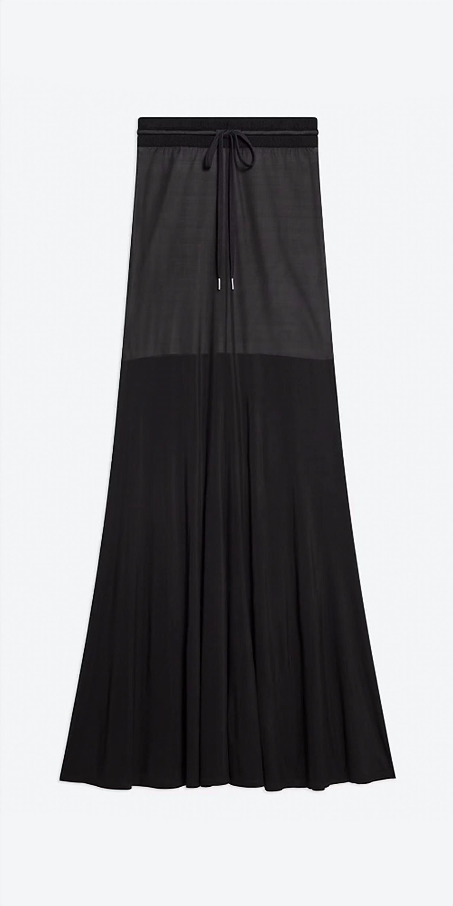Layered Maxi Skirt In Black