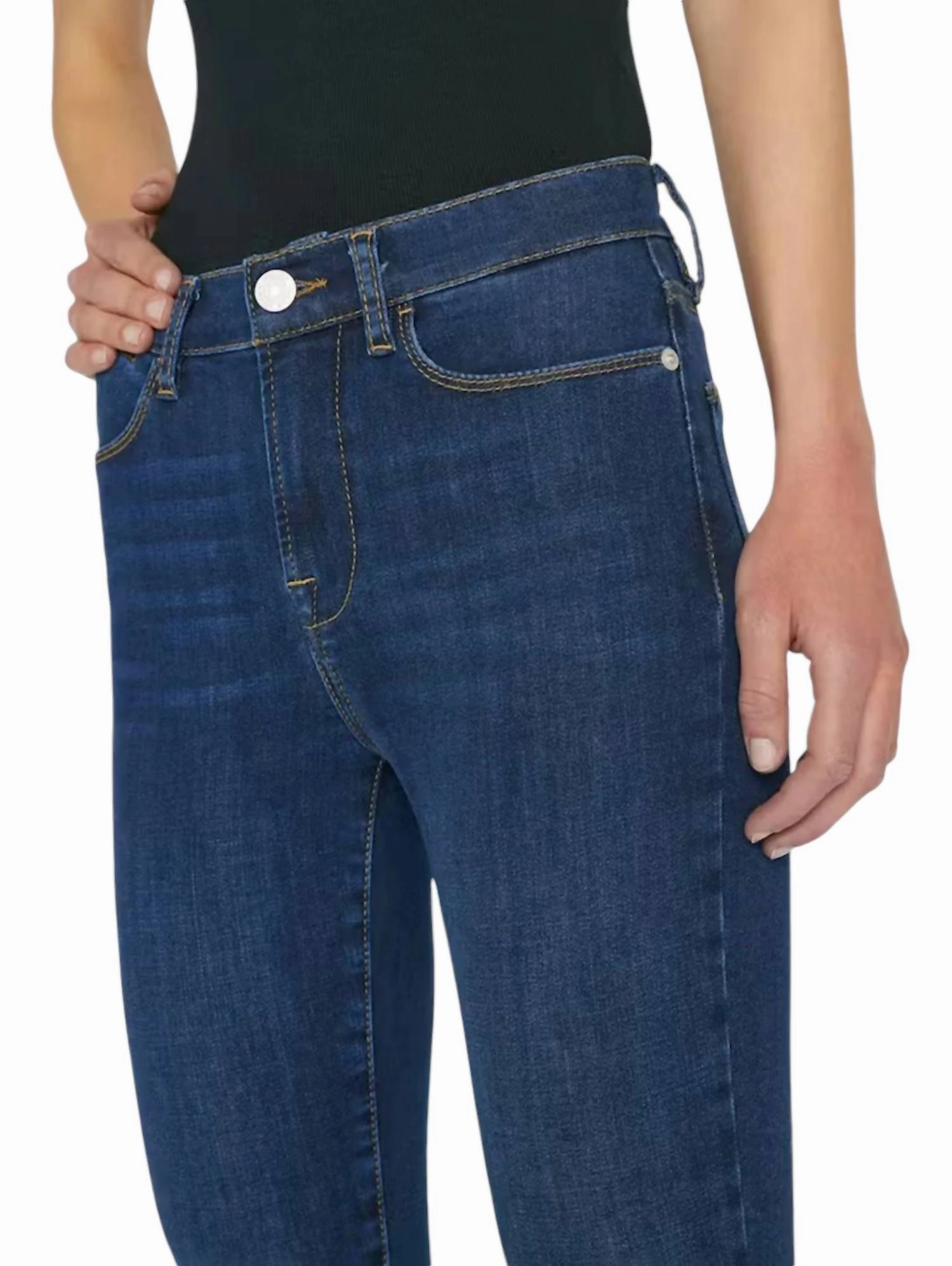 Le High Skinny Outseam Slit Jean In Majesty