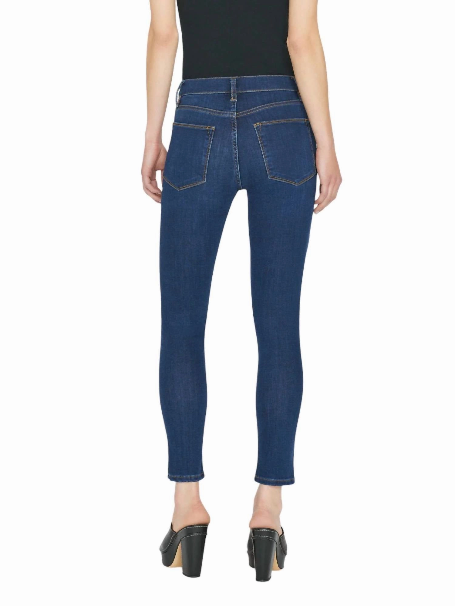 Le High Skinny Outseam Slit Jean In Majesty