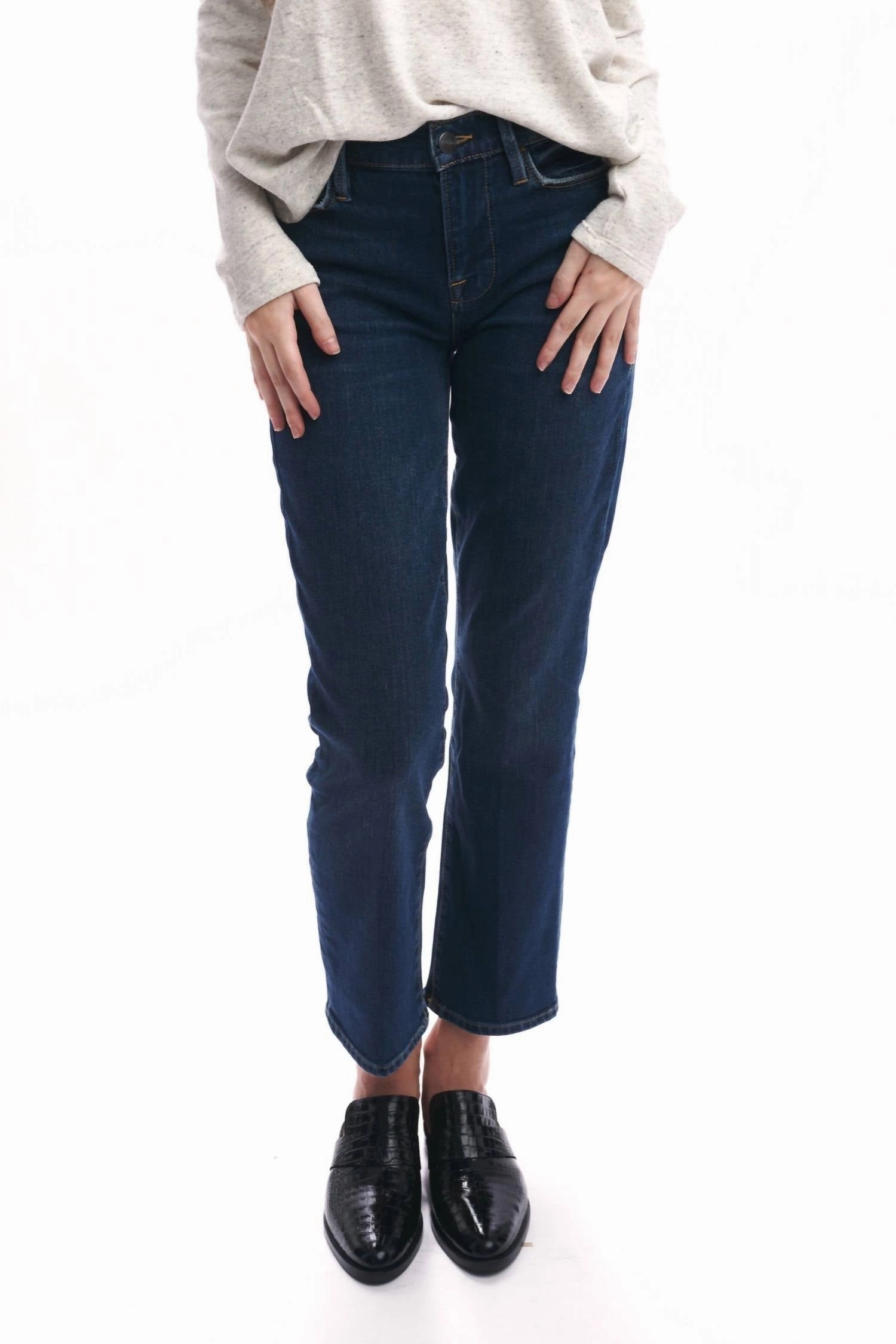 Le High Straight Jeans In Rosalie womens dress pants clearance