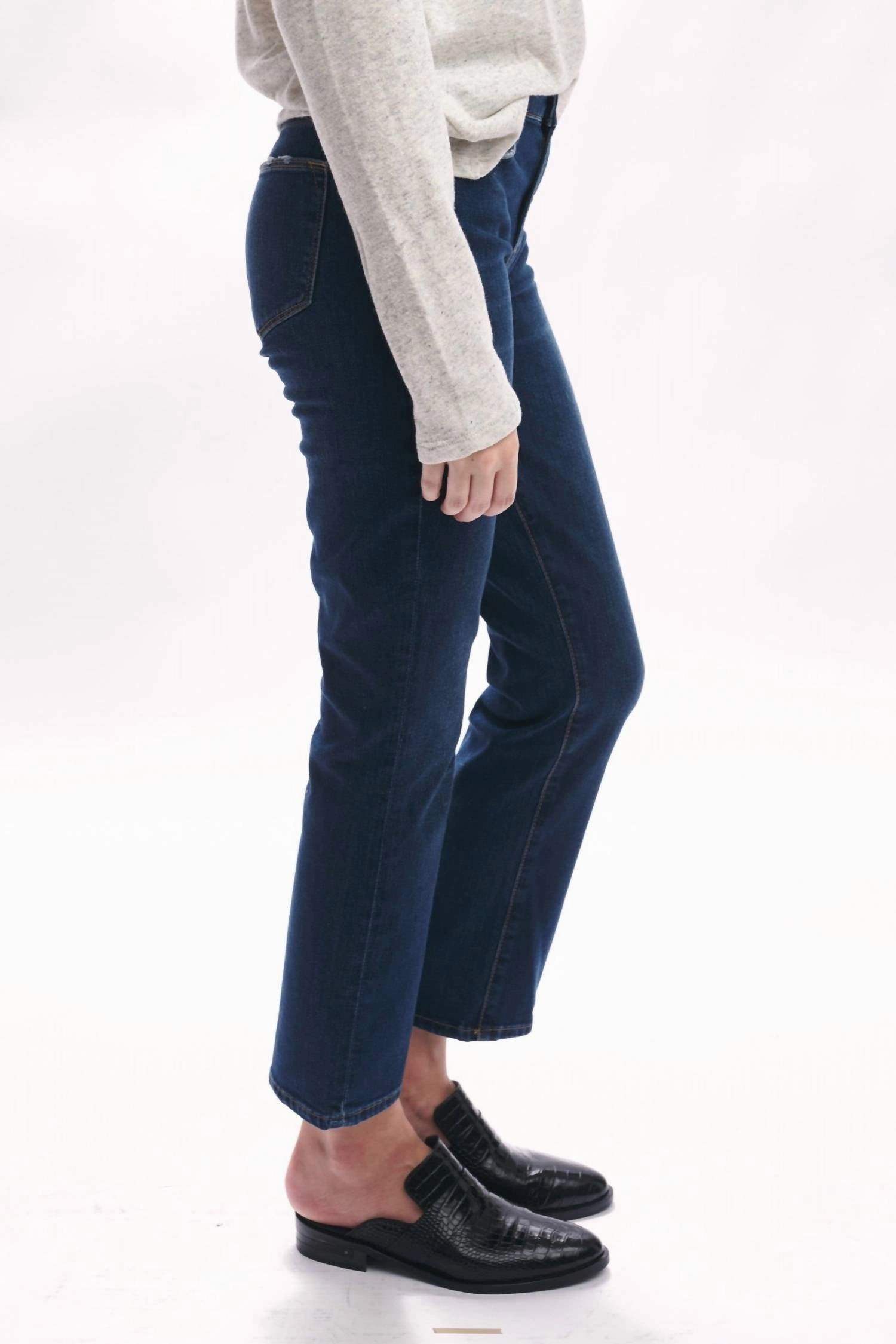 Le High Straight Jeans In Rosalie