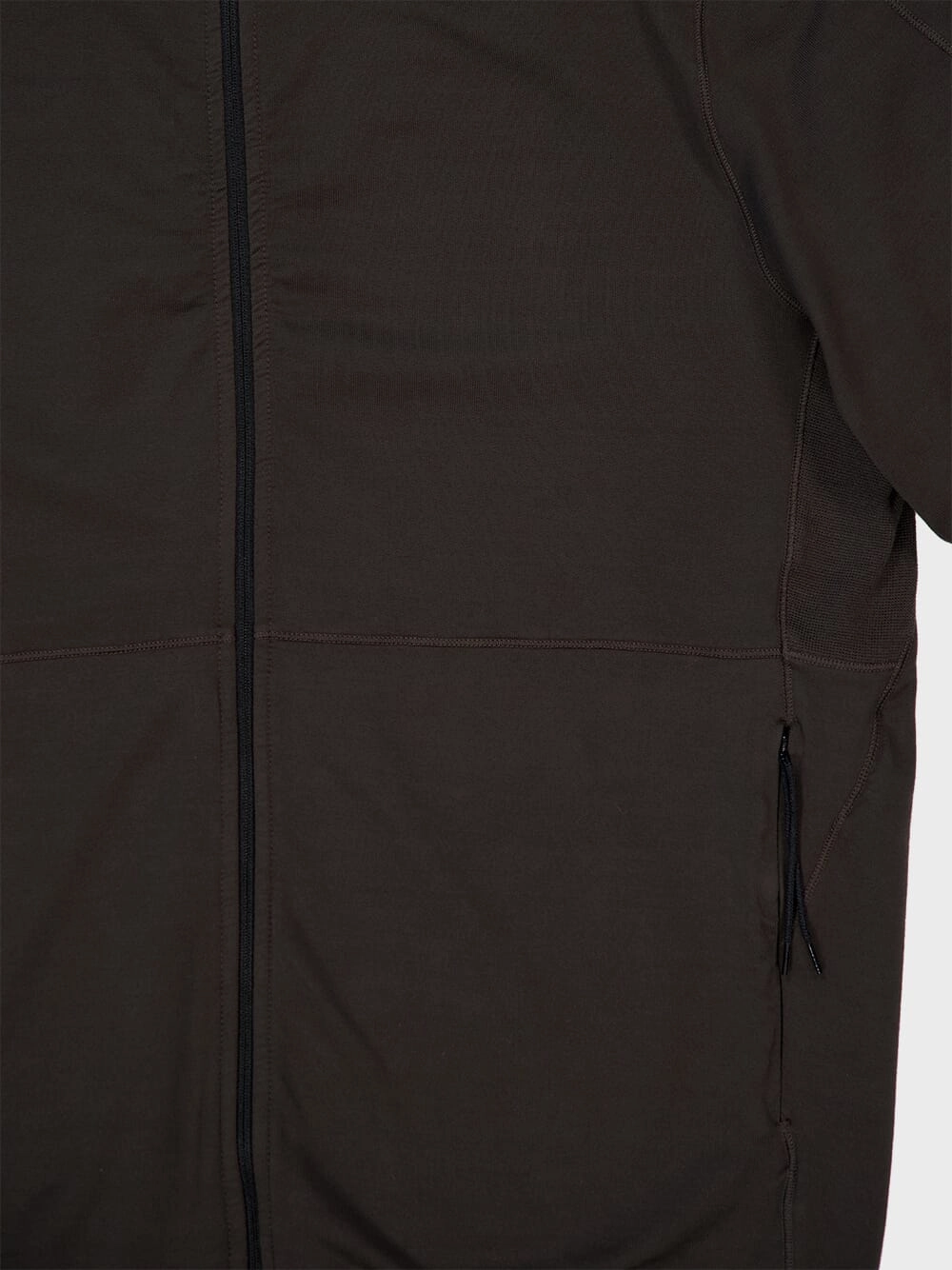 Lead Grey Cotton Stretch Fleece Full Zip Sweatshirt