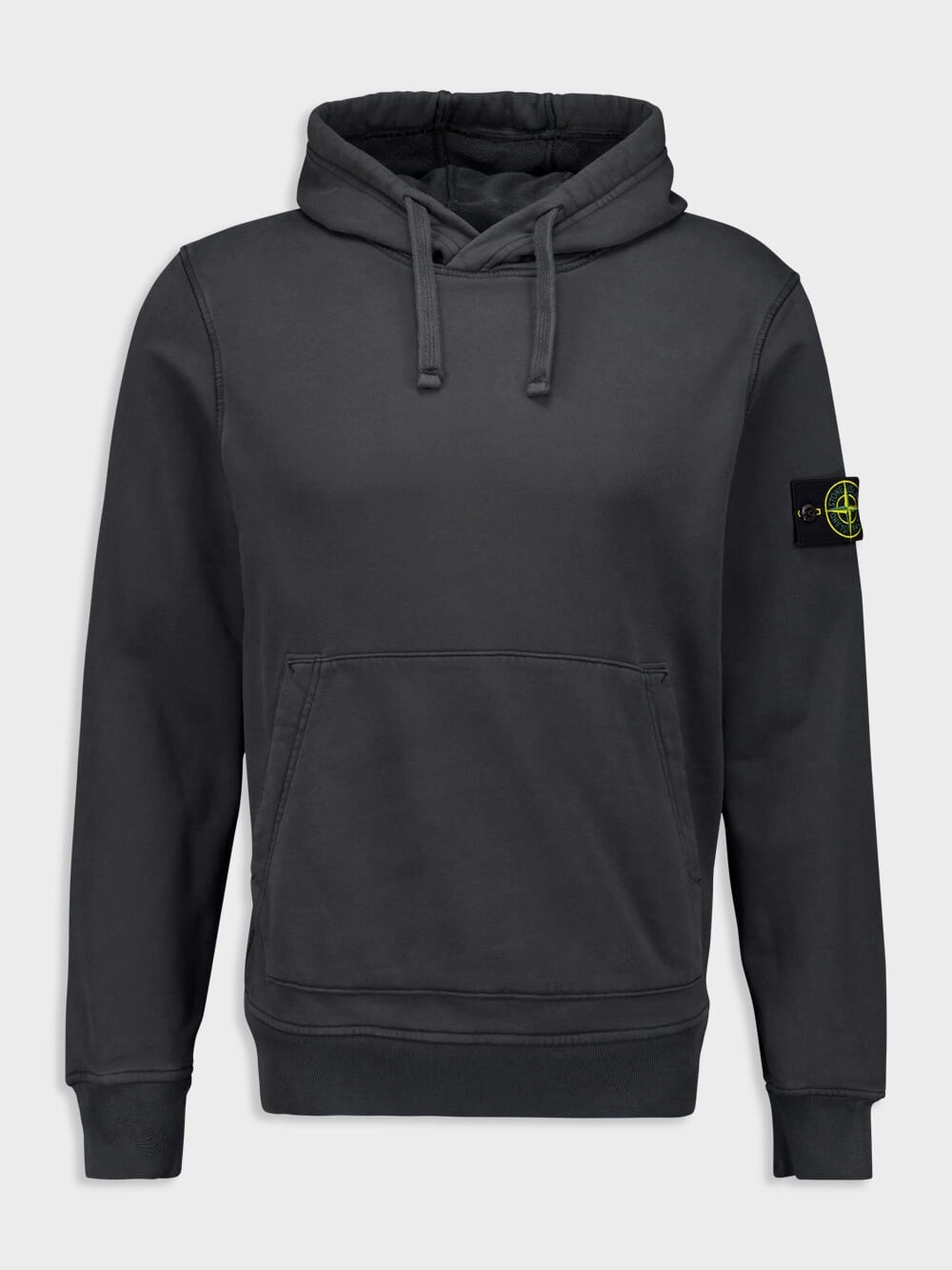 Lead Grey Hooded Sweatshirt with Pouch Pocket Tops Mens - thermal tops
