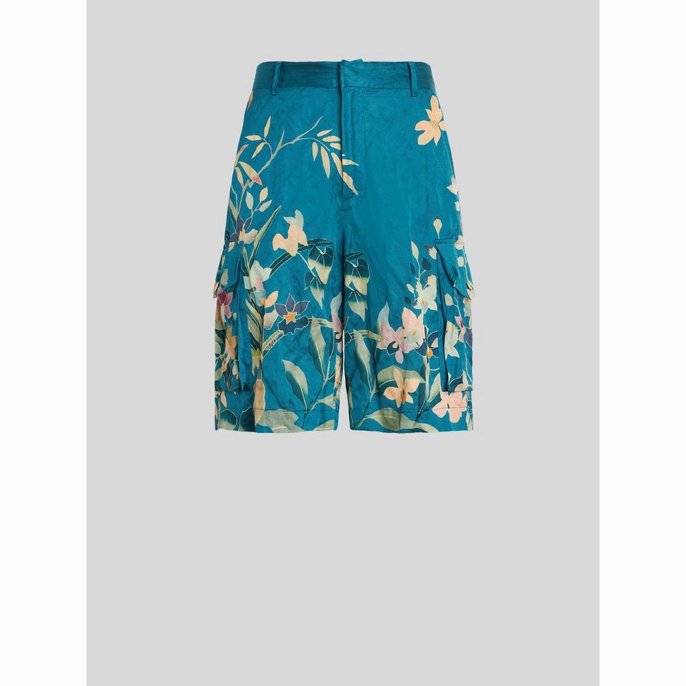 Leafy Floral Print Bermudas