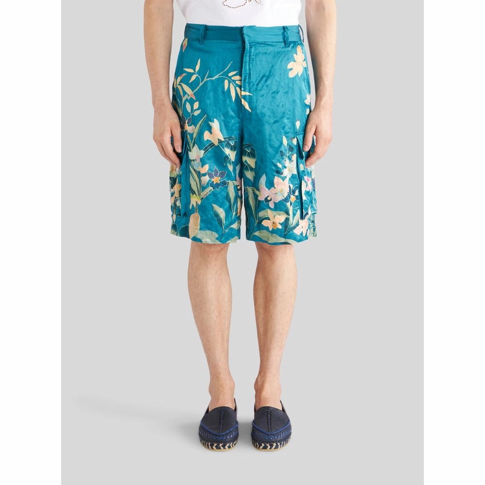 Leafy Floral Print Bermudas