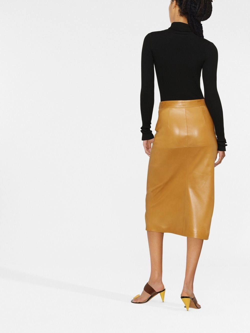 Leather Midi Skirt