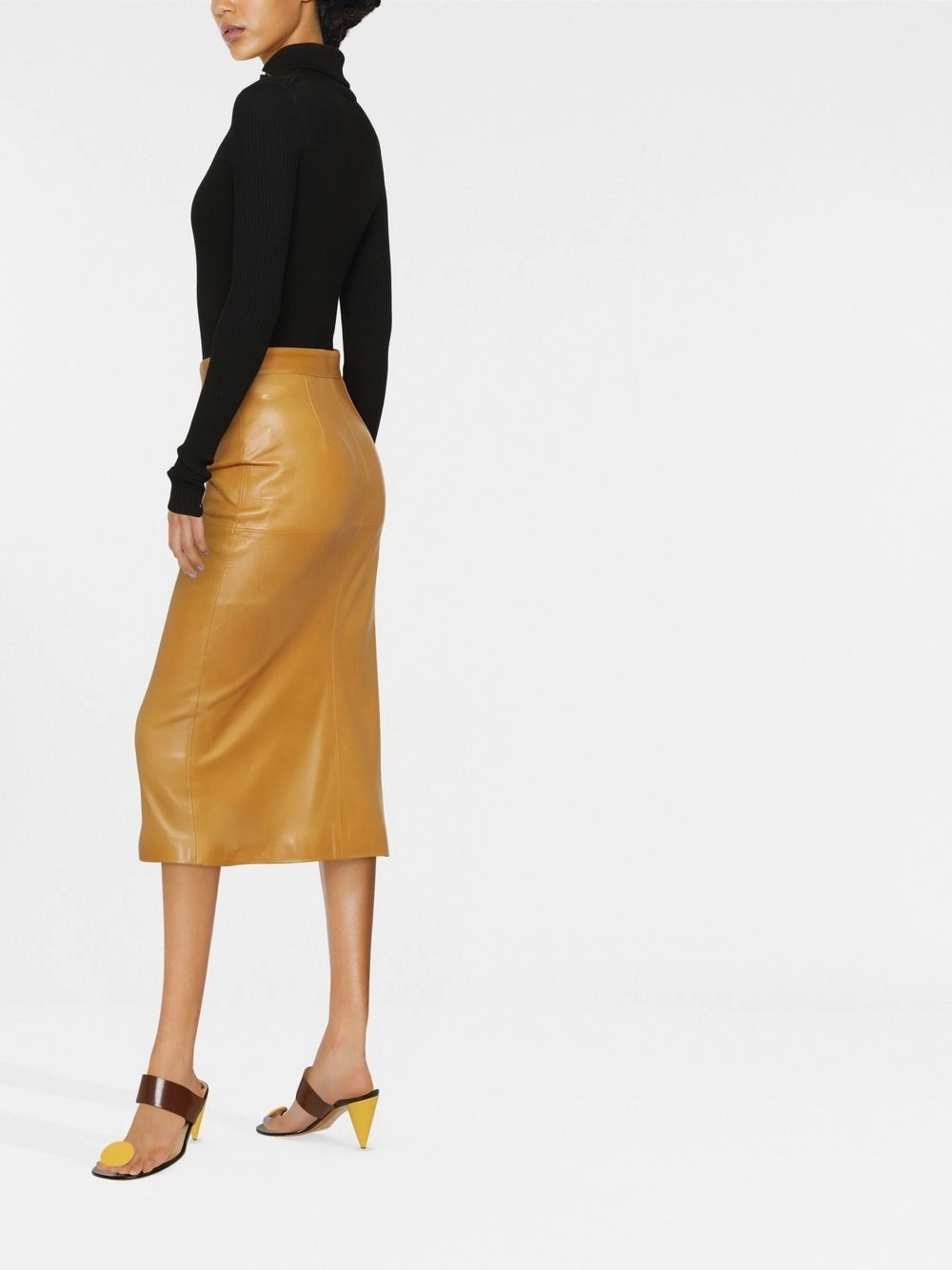 Leather Midi Skirt