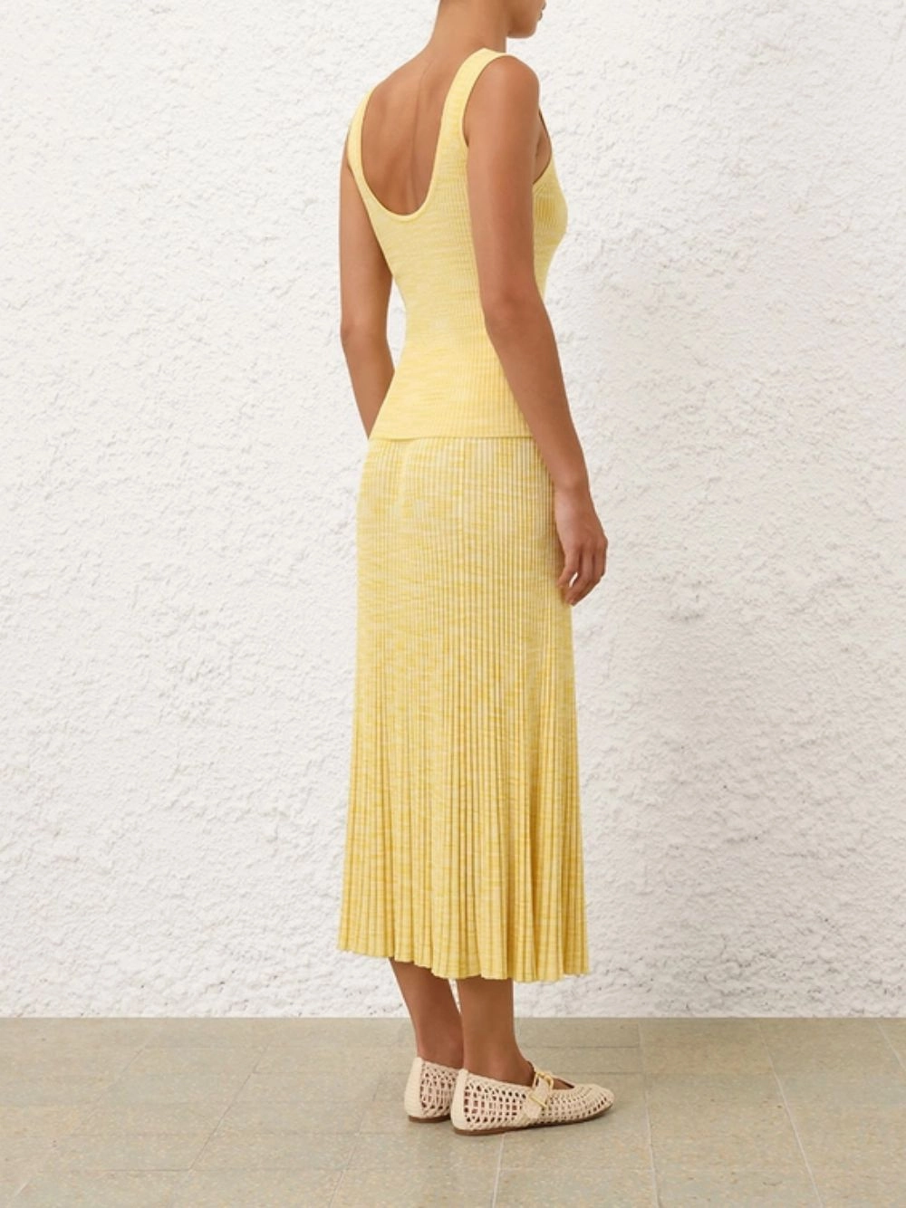 Lemon Illuminate Mouline Knit Tank