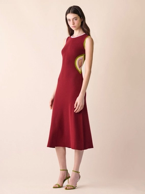 Lemurian Knitted Dress With Side Openings Knitwear Womens - women's knitwear cheap