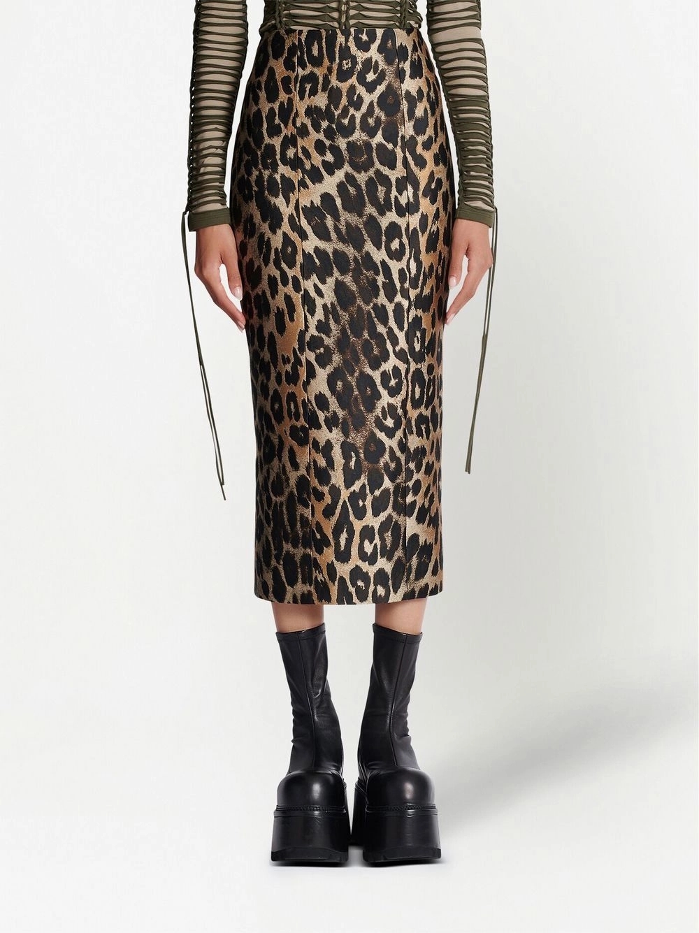 Leopard pencil skirt