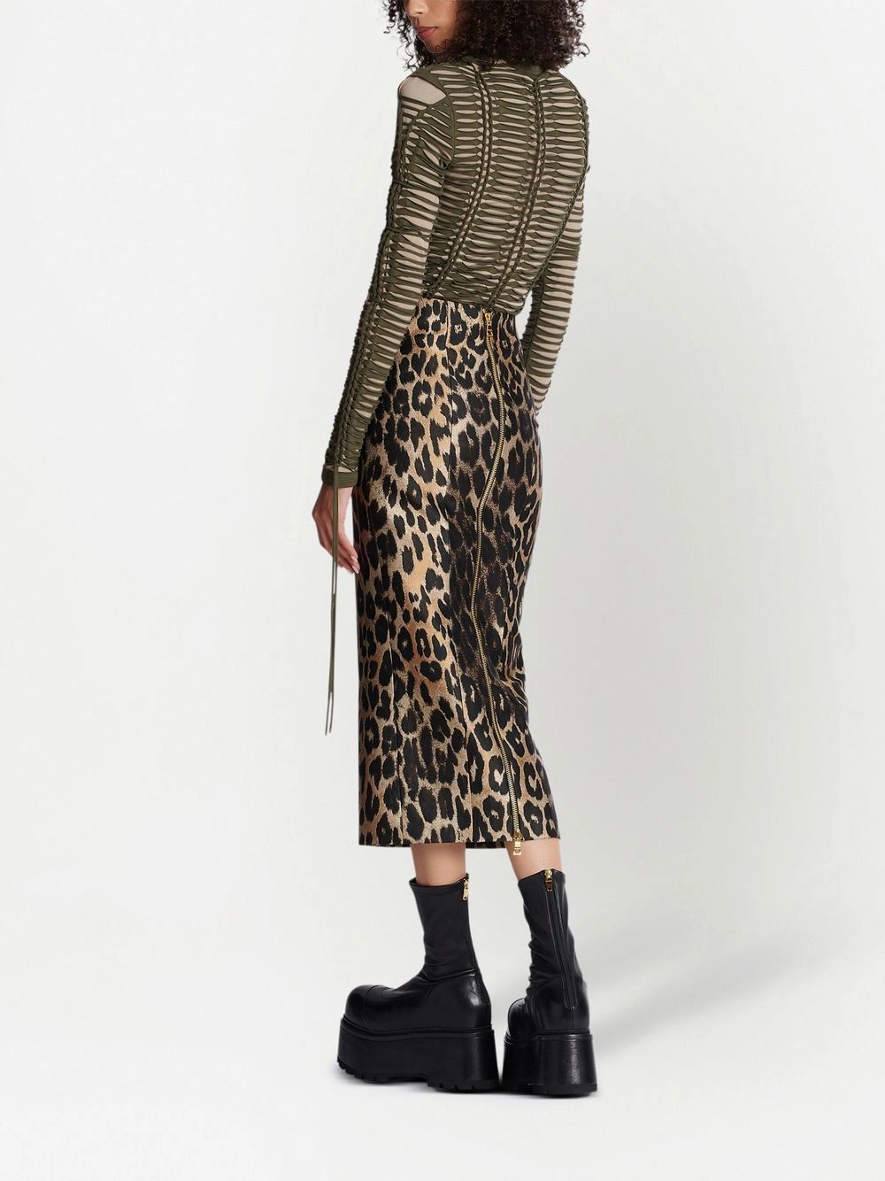 Leopard pencil skirt