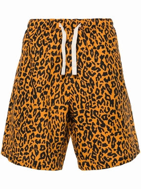 Leopard-Print Poplin Shorts cheap mens pants online