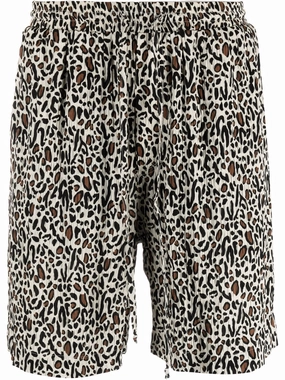 Leopard-Print Track Shorts cheap mens pants online