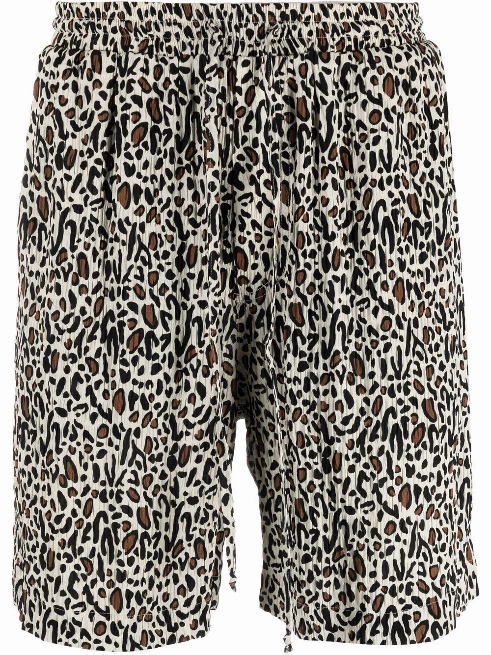 Leopard-Print Track Shorts cheap mens pants online