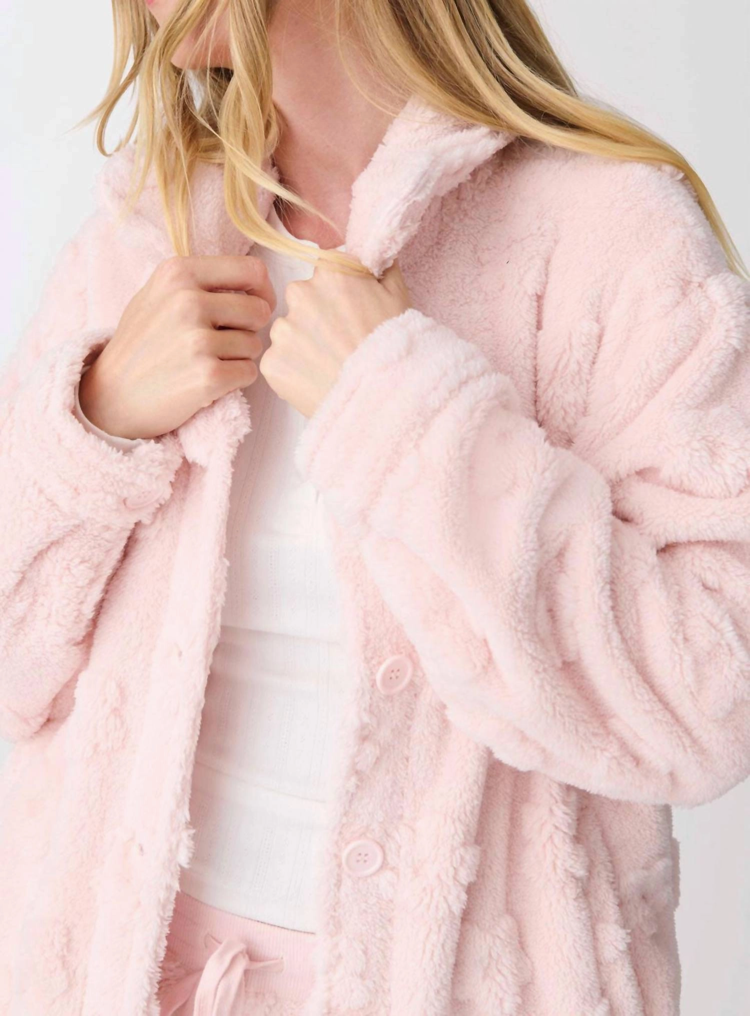 Lets Get Cozy Cardigan In Mineral Rose Quartz