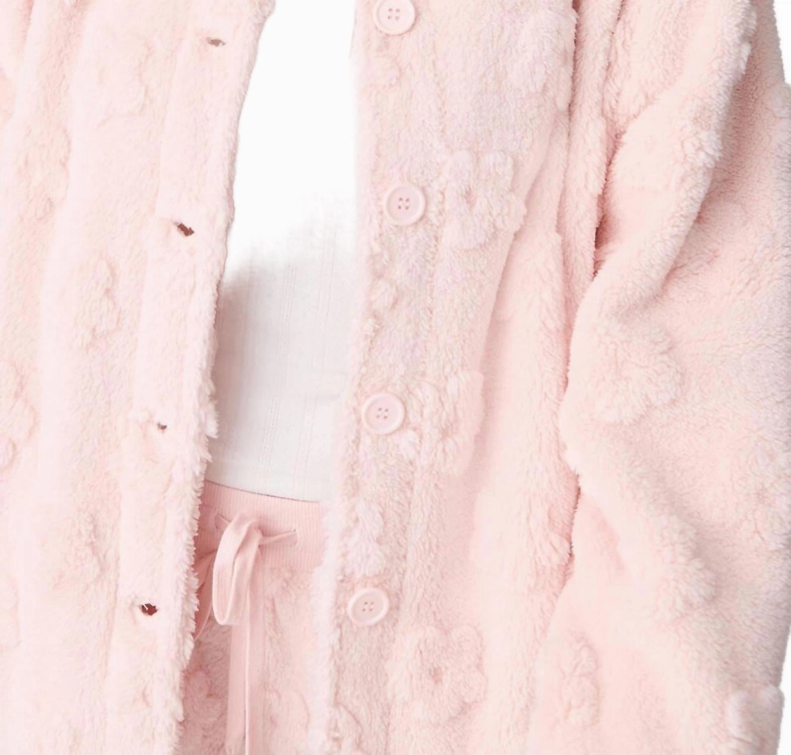 Lets Get Cozy Cardigan In Mineral Rose Quartz