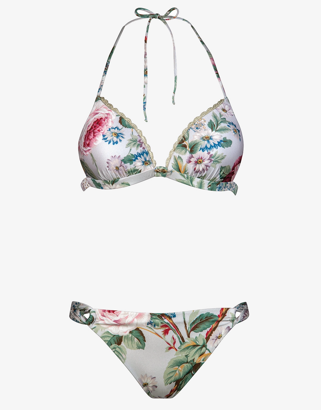 Liaison Triangle Bikini Set - Silver Rose Swim Womens - swimsuits outlet