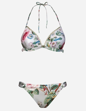 Liaison Triangle Bikini Set - Silver Rose Swim Womens - swimsuits outlet