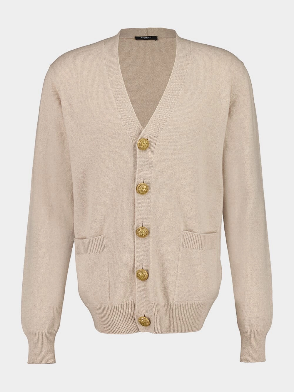 Light Beige Cashmere Buttoned Cardigan Knitwear Mens - men's sweaters sale