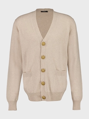 Light Beige Cashmere Buttoned Cardigan Knitwear Mens - men's sweaters sale