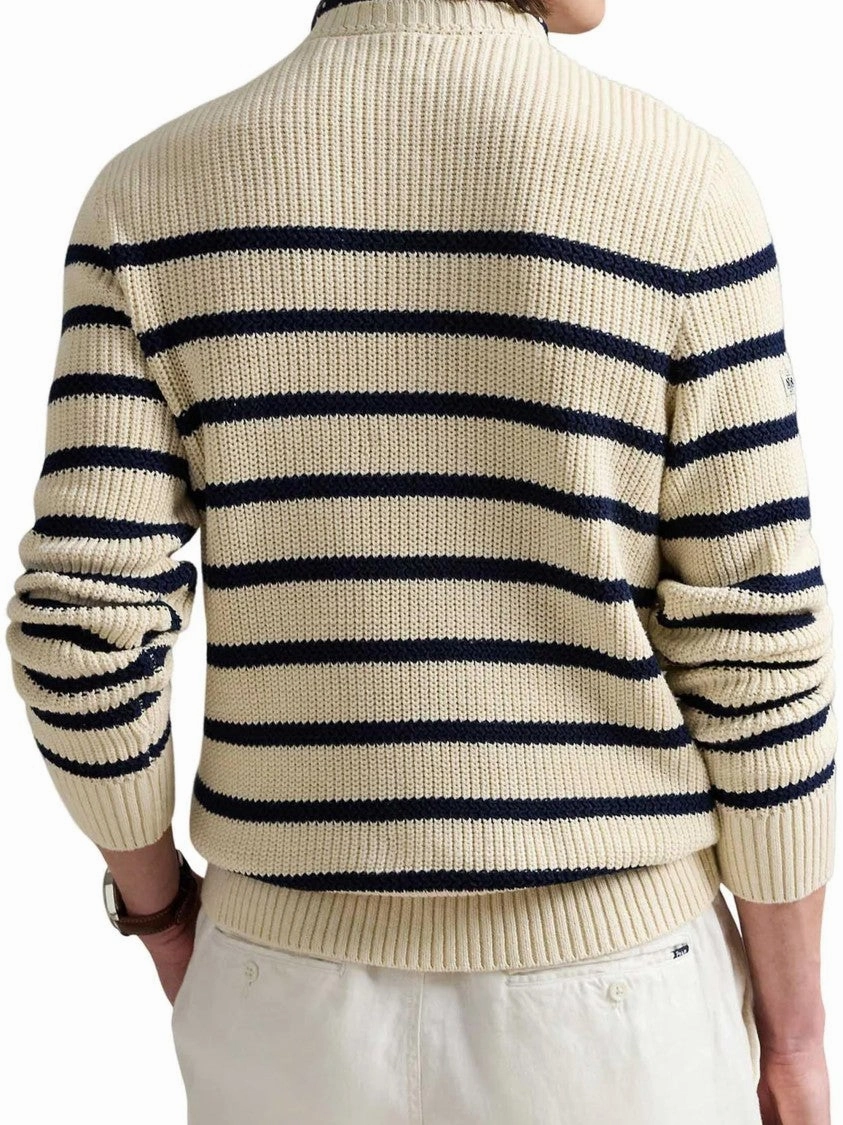 Light Beige Crew Neck Pullover