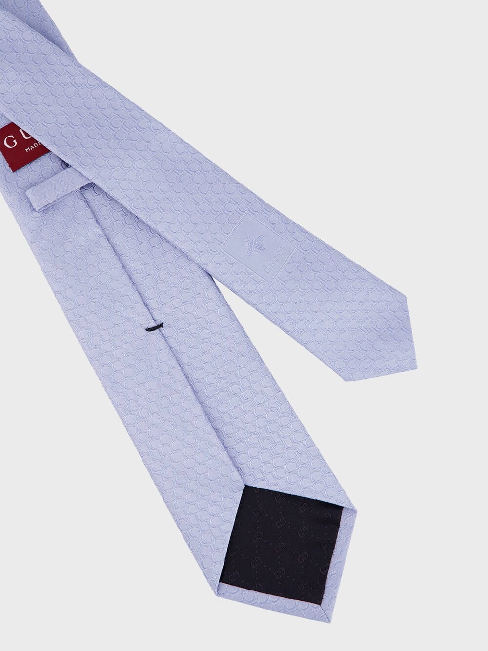 Light Blue Allover Gucci Silk Tie