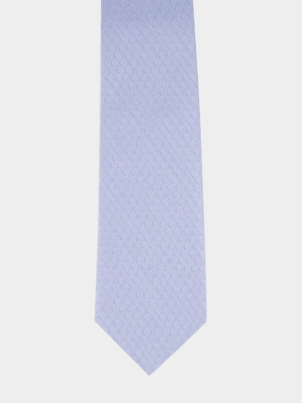Light Blue Allover Gucci Silk Tie