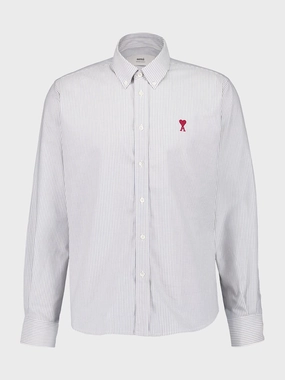 Light Blue and White Striped Button Down Cotton Shirt Suits Mens - men's suits outlet