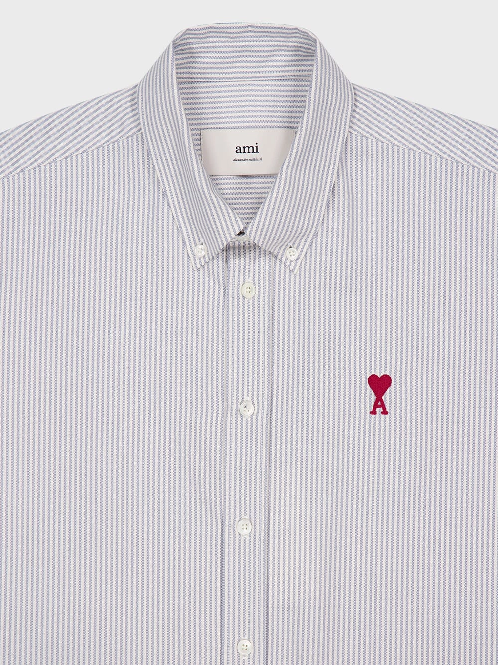 Light Blue and White Striped Button Down Cotton Shirt
