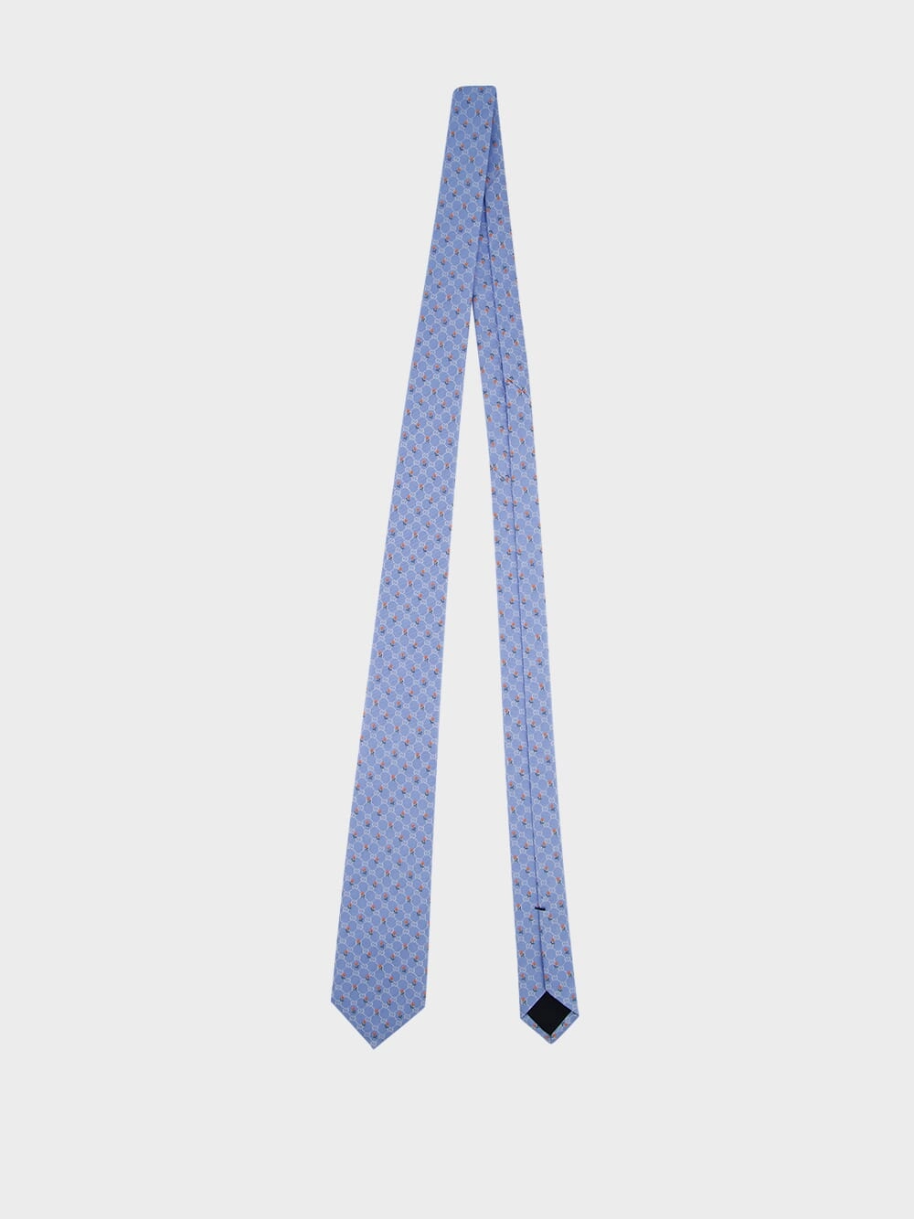 Light Blue GG Floral Silk Tie