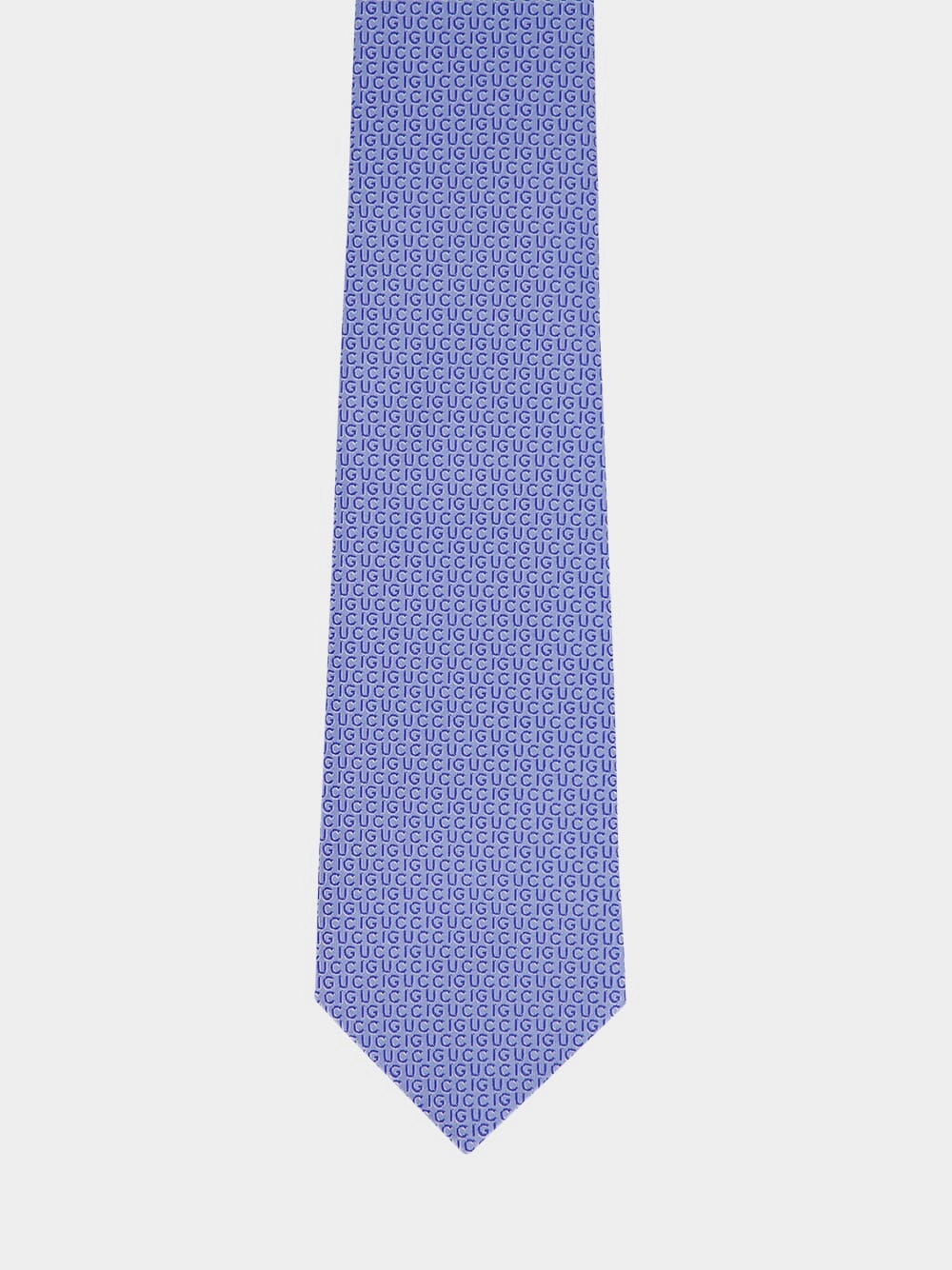 Light Blue Gucci Silk Jacquard Tie