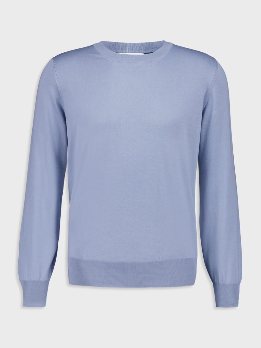 Light Blue Lightweight Cotton Sweater Tops Mens - thermal tops