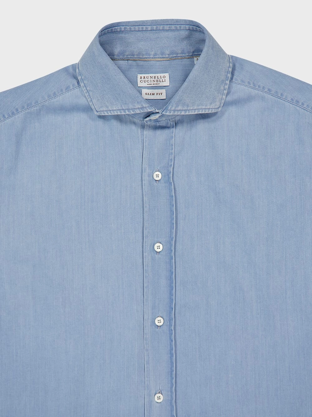 Light Blue Slim Fit Denim Shirt