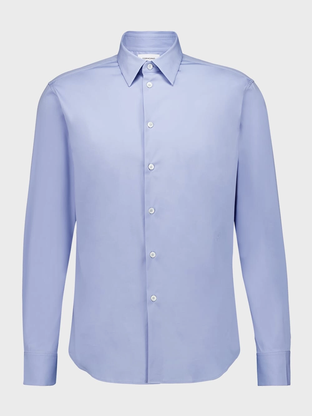 Light Blue Stretch Cotton Poplin Shirt Suits Mens - men's suits outlet
